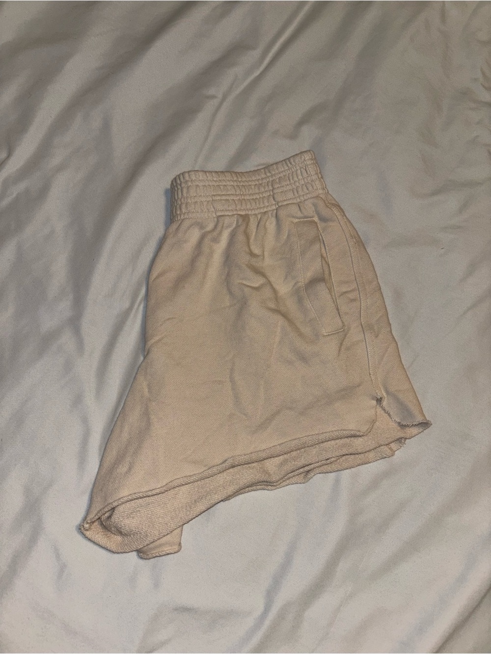 Aerie Always and Forever Real Fleece Lounge Shorts Beige Medium